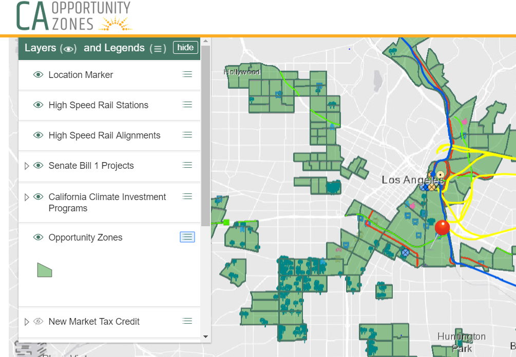 Opportunity Zone Map, Los Angeles Arts District